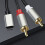 Cable de audio Jixopn macho a 2RCA macho compatible con iPhone/Android (para Lightning, 1 m) 5