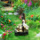 WinysinHome Decor Ρητίνη Πάπια Οικογένεια Διακόσμηση Κήπου Αίθριο Άγαλμα Ζώου Κήπου 3