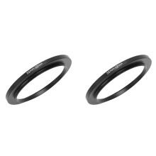 2 Pcs 52mm-62mm 52mm to 62mm Black Step Up Ring Adapter for Camera
