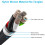 Cable de audio Jixopn macho a 2RCA macho compatible con iPhone/Android (para Lightning, 1 m) 2
