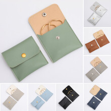 SUSUchens Jewelry Bag Slim Waterproof Portable Multifunctional Faux Leather Wedding Engagement Ring Bracelet Pouch Home Supplies