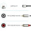 Cable de audio Jixopn macho a 2RCA macho compatible con iPhone/Android (para Lightning, 1 m) 8