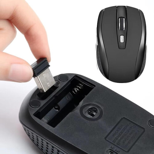 Wireless Computer Mouse – 6D Optical for Home and Office Black 1