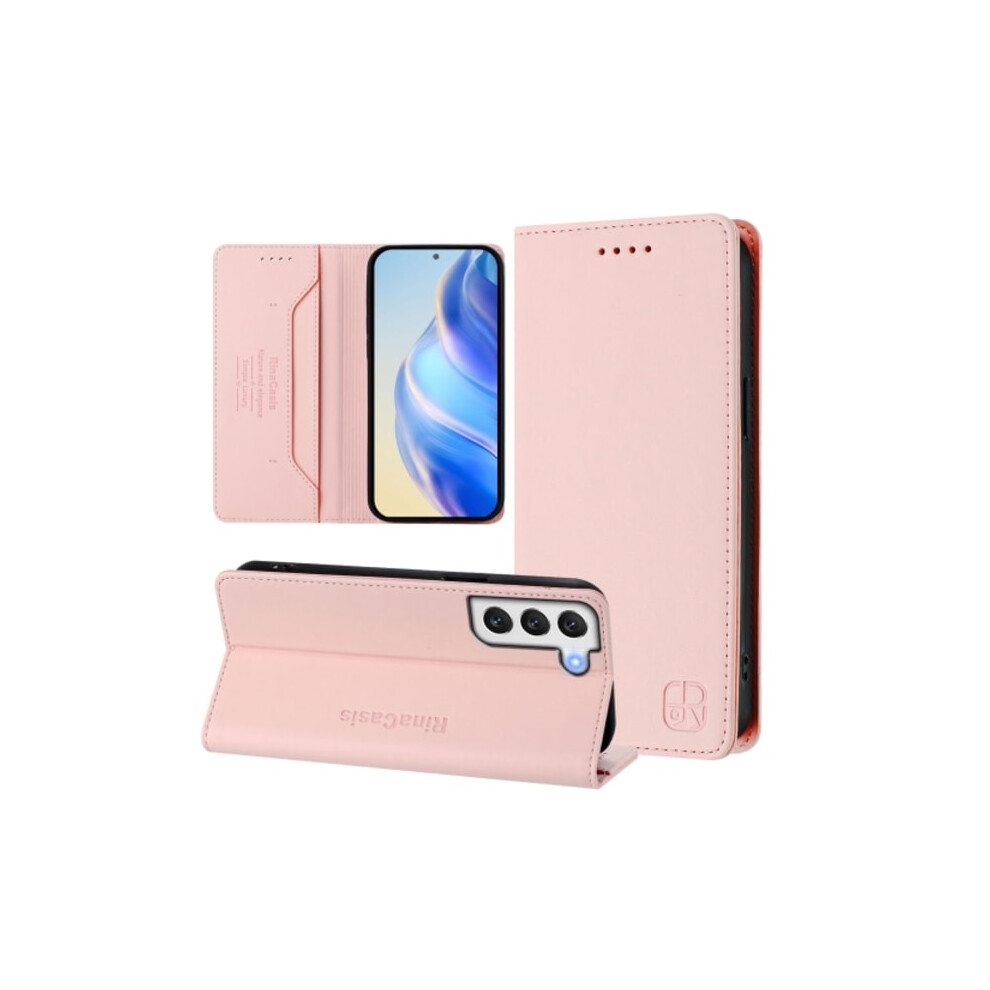 Compatible With Samsung Galaxy S22 5G Case Rc01 Bifold Magnetic Rfid Leather Pink 9322103544177