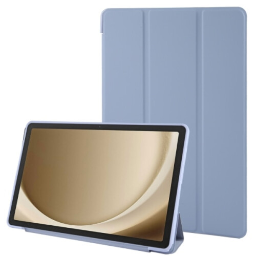 Compatible with Samsung Galaxy Tab A9+ Tri-fold TPU Leather Case Lavender Grey