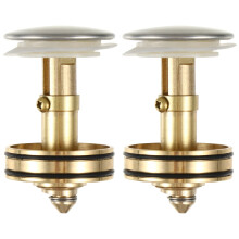 Garbage Filter Wash Basin Drain Plug Steel Sink Kitchen Strainer Copper 2 Pc
