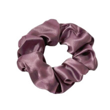 Elástico de cabelo - Scrunchie - Cetim - 12cm - Rosa escuro