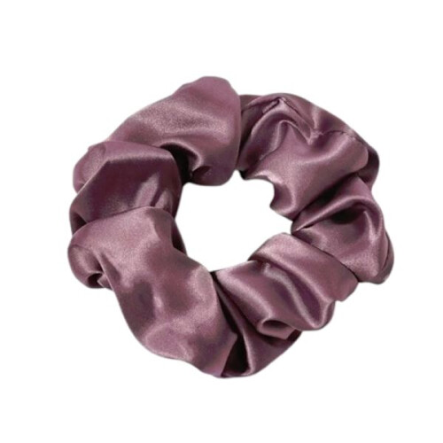 Elástico de cabelo - Scrunchie - Cetim - 12cm - Rosa escuro