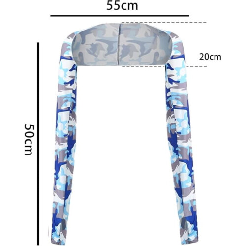 Μανίκια Camo Cooler για σάλι με τρύπα για τα δάχτυλα, συμβατά με γκολφ, οδήγηση, ψάρεμα, 1