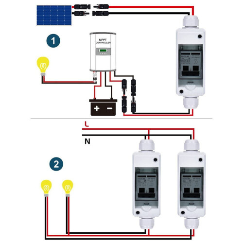 PV-afbryder DC/AC30A IP65 Afbryder til solpaneler 2