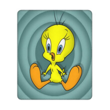 Tweety Bird musemåtte 10x12 tommer, vaskbar med syet kant, skridsikker gummibund, lycra-stof, kompatibel med computer- og bærbarmus