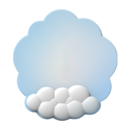 Mouse Pad Bluethy Gradient Cloud με εργονομικό στήριγμα καρπού από αφρό μνήμης, αντιολισθητικό