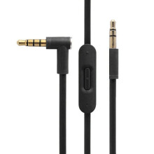 Vervangende Remote Talk audiokabel voor studio-, executive-, mixer-, draadloze en professionele hoofdtelefoons (zwart)