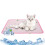 Quinlirra Pet Cool Mat Ice Silk Cushion για Σκύλους και Γάτες, Πλενόμενη Κουβέρτα Cool για Κρεβάτι, 6