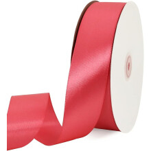 1-1/2" (40 mm) x 100 yardos piros szatén szalag ajándékcsomagoláshoz, szék övhöz, esküvőhöz, születésnaphoz, Valentin-naphoz, hajra,