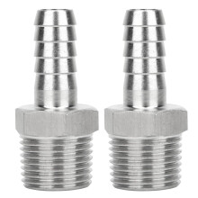 Raccord rapide Eatbuy, filetage mâle, lot de 2, connecteur de tuyau rapide et sans bavures pour tuyau d'équipement pneumatique (BSPT 1/2-10 mm)