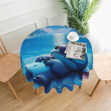 Rechteckige Tischdecke mit Ziernähten, 152 cm (60 Zoll), wasserabweisend, knitterfrei, fleckenabweisend, weicher Stoff, geeignet für Esszimmer,