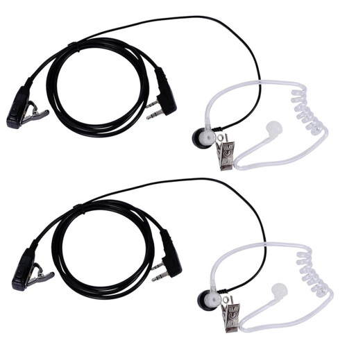 2X2Pin Covert Acoustic Air Tube Μικρόφωνο Ακουστικά Ακουστικά Ακουστικά Ακουστικά για