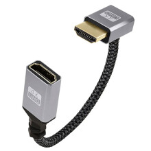 Kabel adaptera Bluethy męski na żeński zgodny z HDMI 4K, metalowy, do laptopa, telewizora, przesyłania dźwięku i obrazu, zgodny z HDMI,