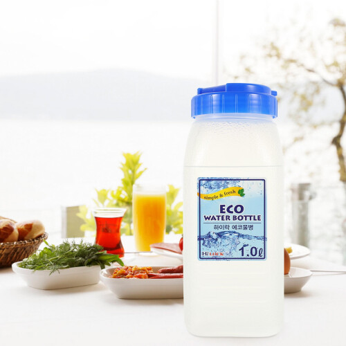 Πλαστική κανάτα καράφας Qumonin με καπάκι για οικιακό εστιατόριο 1L/35oz 1