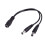 3 τεμάχια καλώδιο διαχωριστή ισχύος DC 5.5X2.1mm 1 σε 2M/F για κάμερα ασφαλείας CCTV 3