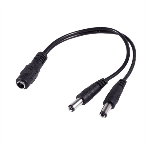 3 τεμάχια καλώδιο διαχωριστή ισχύος DC 5.5X2.1mm 1 σε 2M/F για κάμερα ασφαλείας CCTV 2
