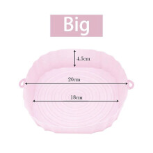 1/2 pezzi Cestello in silicone per friggitrice ad aria, stampo in silicone per forno, vassoio per pizza, cestello per pollo fritto, stampi in