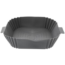 Heißluftfritteusen-Einlage, hitzebeständige Silikoneinlage, wiederverwendbare Heißluftfritteusenschüssel, Heißluftfritteusen-Backmatte