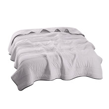 Edredom de algodão lavado 100Fens, ideal para o verão, fresco e fino. Lavável à máquina. Cor sólida.