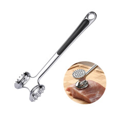 Heavy Duty DoubleSided Meat Tenderizer Hammer Zinc Alloy Steak Mallet with Hanging Loop