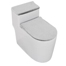 Toorise Stretch Velvet Toilet Lid & Tank Cover Set, Elastic, Wear Resistant, Machine Washable - Compatible with Standard Toilets