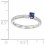 Created Sapphire Sterling Silver Single-Stone Ring 2