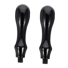 2pcs Black Wooden Wax Seal Stamp Handle Smooth Grip for Wedding Invitation Replacement
