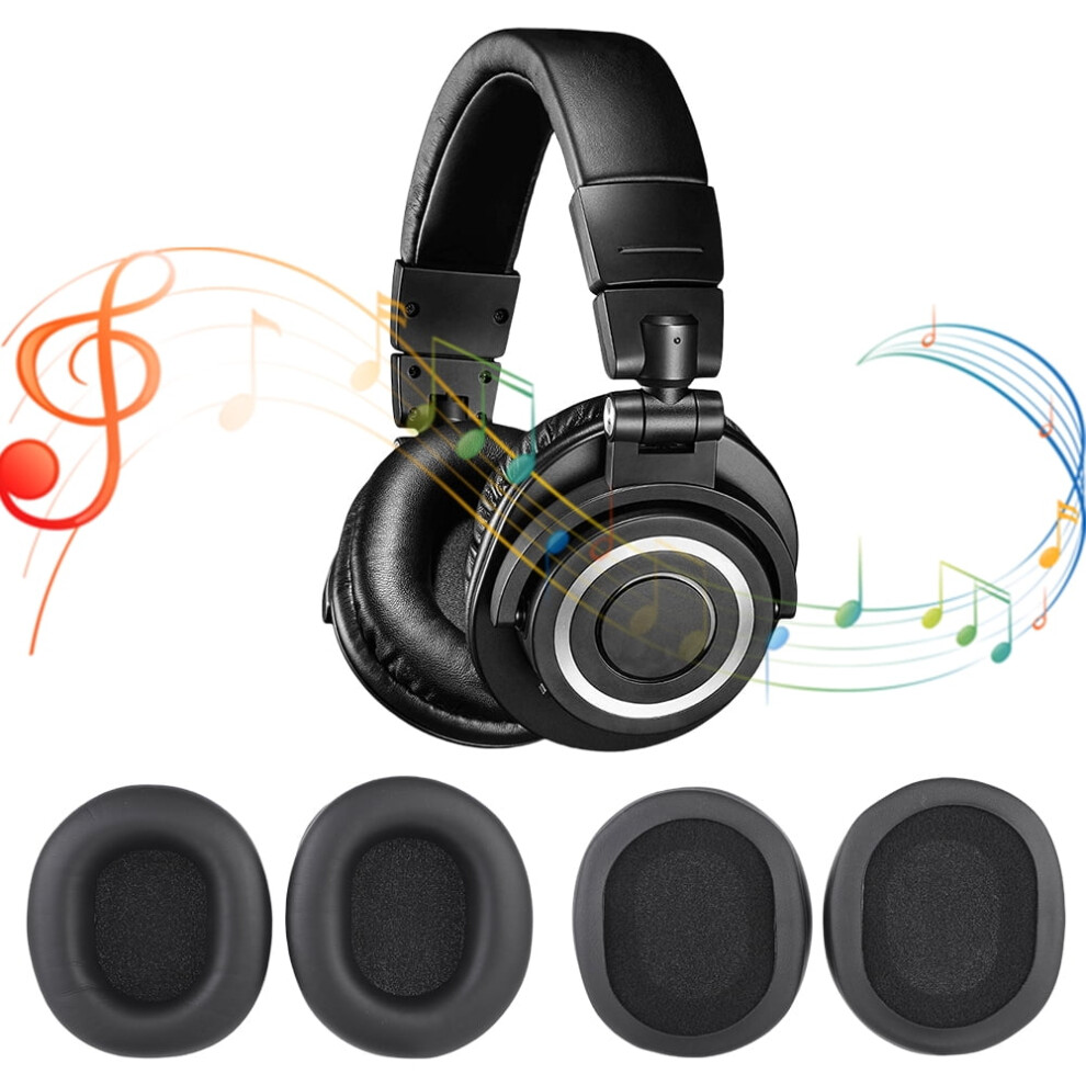 Jixopn Replacement Ear Pads For Audio Technica Ath M50x M50xbt M50rd M40x M30x M20x Black 9191629730346