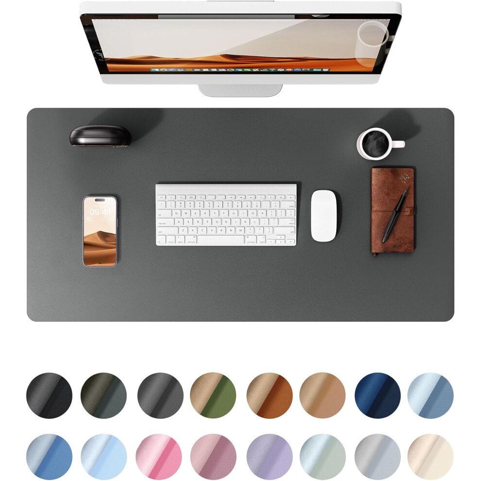 Leather Desk Pad Protector, Large Non-Slip Pu Leather Desk Mat, Waterproof Writing Pad For Office & Home, 23.6" X 13.8" 9191629731787