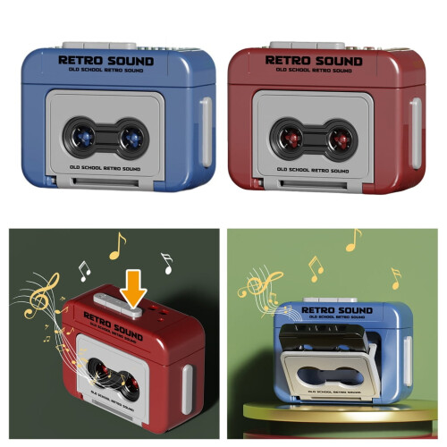 Retro Mini Cassettes Player Tape Recorders Small Music Player Widgets 1