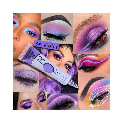 Eyeshadow Primer Waterproof Violet Matte Base Long Lasting Sweatproof Smooth Blendable Finish