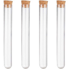 Paquete de 20 tubos de almacenamiento de plástico transparente de 30 ml con tapa de madera, 5,9 x 0,78" (20 x 150 mm), contenedores vacíos para