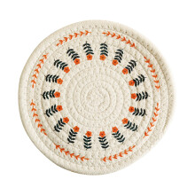 Begine Insulation Pad, Woven Placemat D, Japanese Printed Heat Insulation Mat Round Dinner Mat Pot Mat Anti Slip Mat Clearance Sale