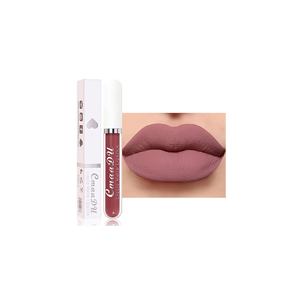 Matte Liquid Lipstick Waterproof Long Lasting Velvet Finish TransferResistant Lip Color for Women