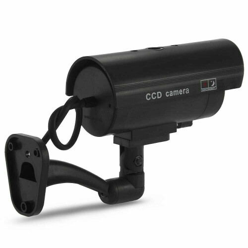 Dummy Fake Camera, Surveillance Security Camera, Indoor Outdoor Camera, with One LED Light, 2 Pack 2