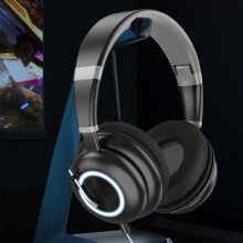 Blukids vezeték nélküli Bluetooth fejhallgató, zajszűrés, HiFi hangzás, 20 órás lejátszási idő, RGB fény, mikrofon, Apple és Android