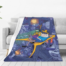 Couverture douce et moelleuse Adventure Time, idéale pour les voyages, la chambre, le salon, le canapé ou le bureau. Cadeau parfait en toute saison