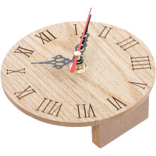 Retro Wood Clock Round Wall Hanging Small Decorate European Style Home Vintage Office