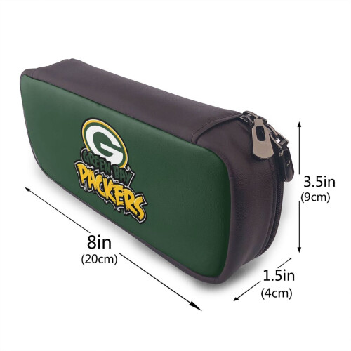 Δερμάτινη θήκη μολυβιών Packers για αγόρια και κορίτσια, θήκη μολυβιών μεγάλης 2