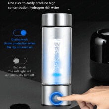 Bouteilles d'eau ioniseur d'eau portables TUTUnaumb1,04 lb, technologie PEM, noires