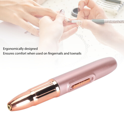 Ponceuse à ongles électrique 180 mAh 14,5 cm or rose 2