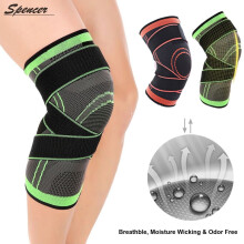 Spencer1PC3D szövött kompressziós térdvédő, sporttal kompatibilis, fájdalomcsillapító, futáshoz, CrossFithez, állítható pánttal (M,