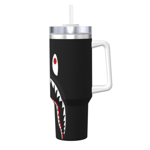 Ποτήρι Bape40oz H2.0 από ανοξείδωτο ατσάλι με μόνωση κενού αέρος με καπάκι και καλαμάκι 1