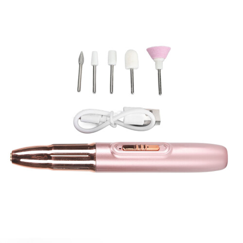 Ponceuse à ongles électrique 180 mAh 14,5 cm or rose 1